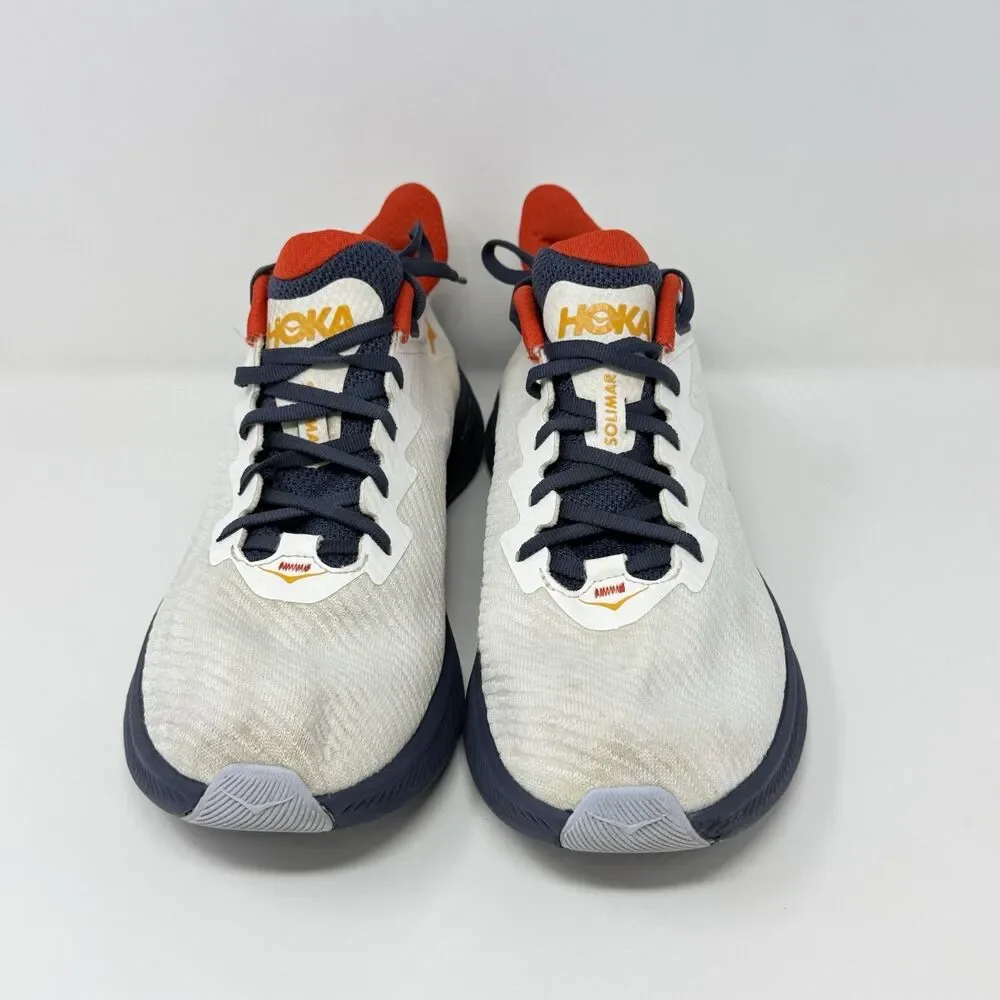 Hoka One One Solimar White Navy Running Shoes 1123074 WTNT Mens 12 D